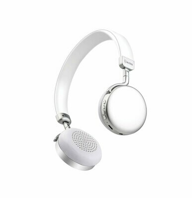Bluetooth Headphones On Ear Headset Wireless Stereo in Metallic Silver