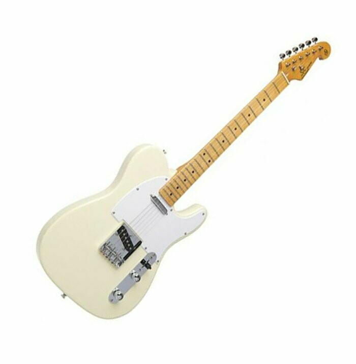 Electric Guitar TC Style in Vintage White Maple neck with Gig bag by SX