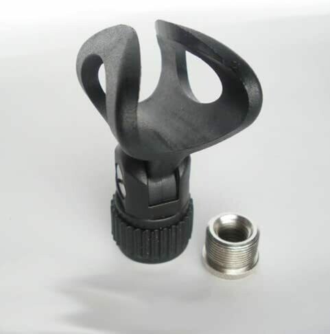 MOLDED RUBBERISED MICROPHONE MIKE STAND CLIP