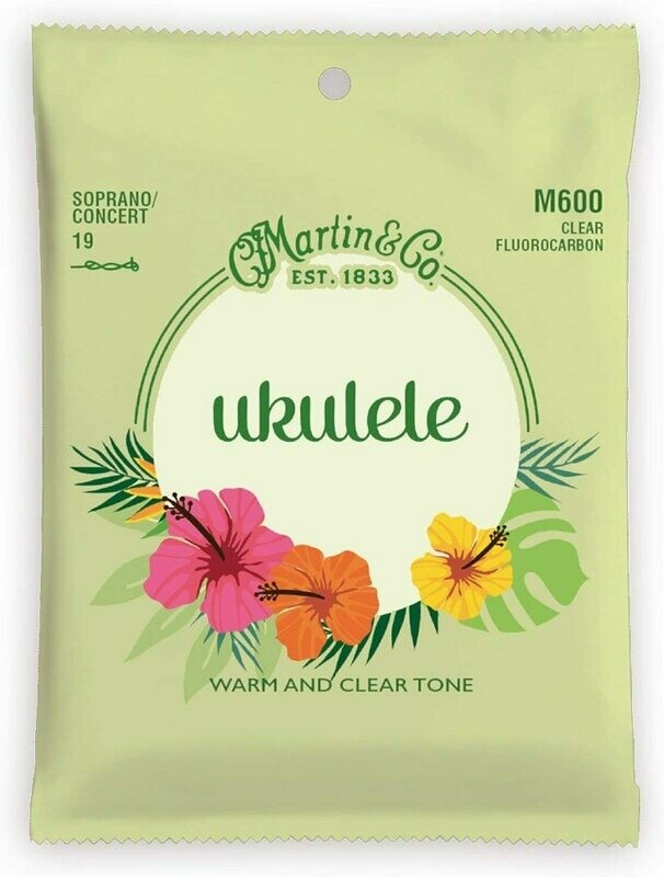 SOPRANO CONCERT UKULELE STRINGS MARTIN NYLON UKE STRINGS CLEAR FLUOROCARBON