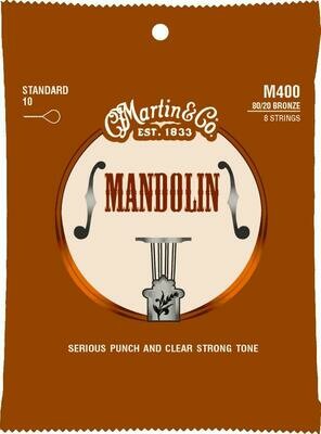 MARTIN MANDOLIN STRINGS 80/20 BRONZE WOUND STANDARD LIGHT .010 - .034 LOOP END