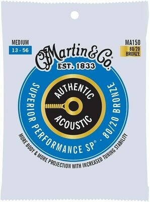 Martin MA150 Acoustic Guitar Authentic SP Bronze 80/20 Medium - PACK OF 3 SETS