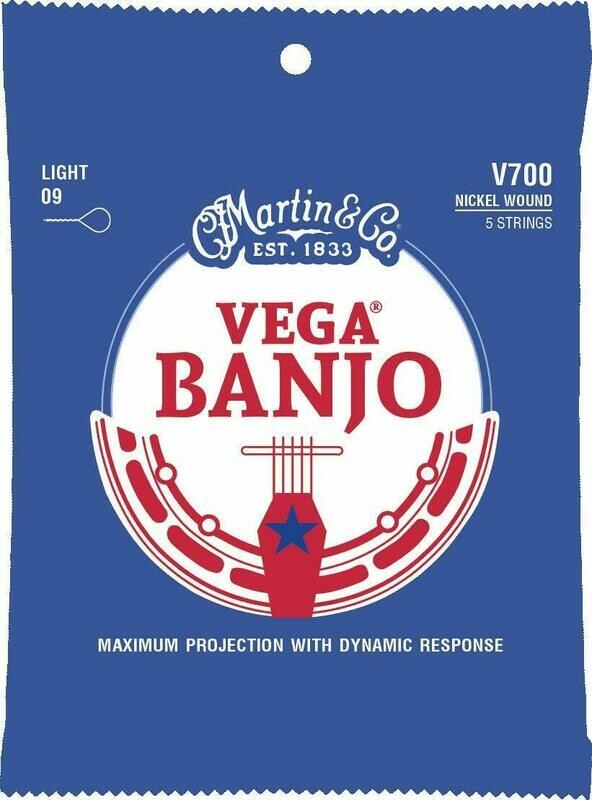 MARTIN BANJO STRINGS 5 STRING G BANJO NICKEL WOUND LIGHT .009 -.020 &.009 V700