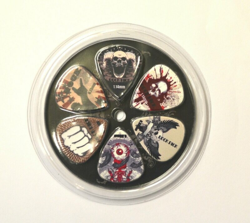 Guitar Picks Rock Pick Plectrums 0.73mm Medium (6 Picks) by Clearwater