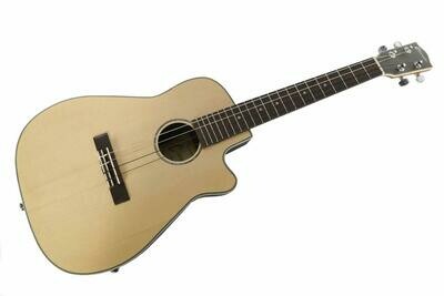 BARITONE ROUND BACK ELECTRO ACOUSTIC UKULELE WITH SOLID SPRUCE TOP IN SATIN FINISH BY CLEARWATER - MODEL UCW7BSS - 10% lower price than our Amazon and eBay listings