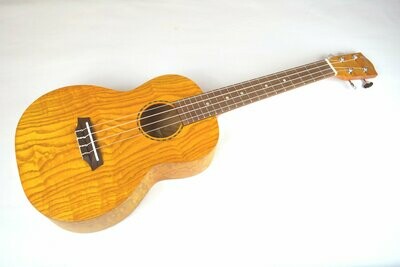 Tenor Acoustic Ukulele Solid Willow Wood Top in Satin Finish with Capo, Neck Sling and Felt Picks by Clearwater