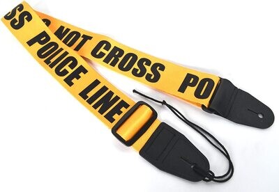 Guitar Strap Acoustic Electric Police Line design by Clearwater