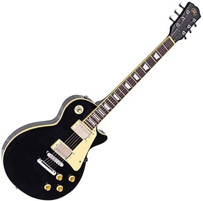 Electric Guitar LP Style in Black Twin Humbucker pickups Maple neck by SX