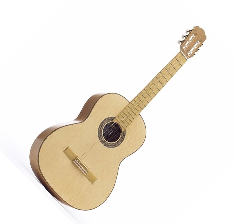 Gold Classical Guitar Solid Top Solid Cherry Back and Sides 3168CA by Hokada
