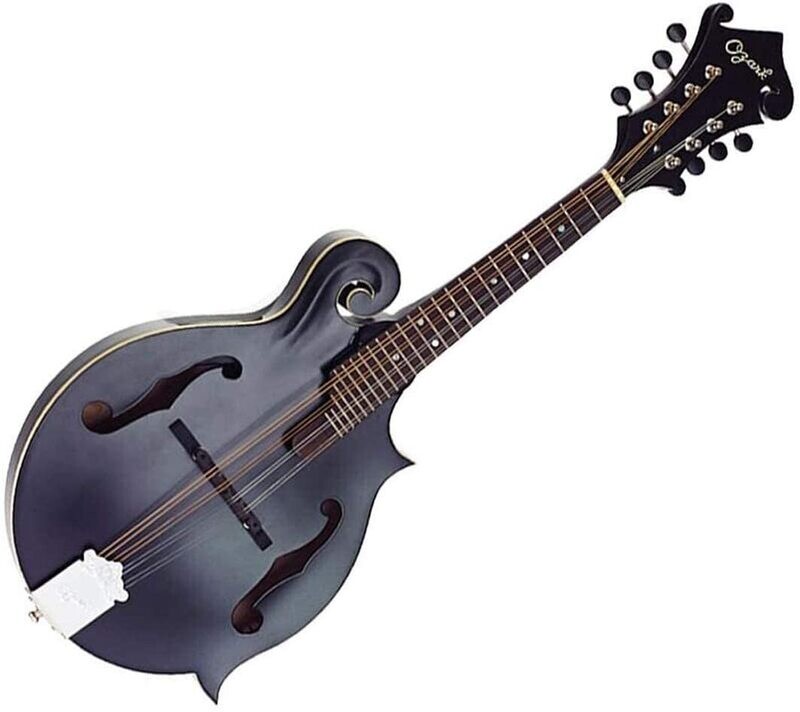 Ozark Mandolin F Model Semi Gloss Black Transparent Finish inc Gig Bag