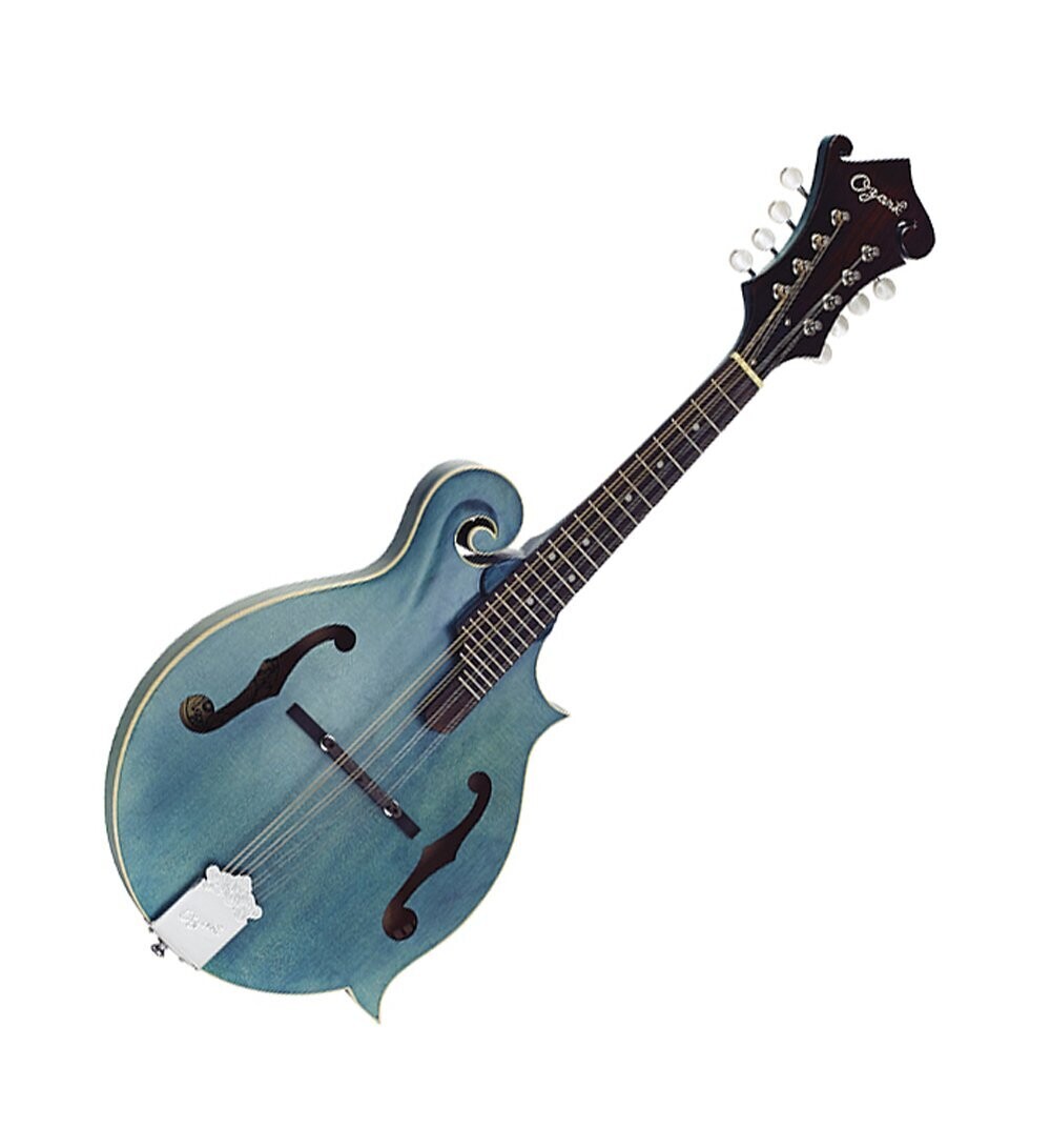 Mandolin F Model Semi Gloss Transparent Blue Finish with Gig Bag 2355BU by Ozark