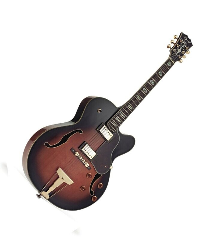 Ozark Jazz Guitar Electro Acoustic Humbucker Pickups Gold finish Hardware Model 3175