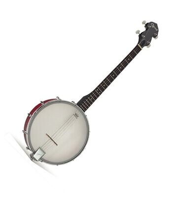 Tenor Banjo 4-string Traditional Open Back Remo head Padded Cover 2102T by Ozark