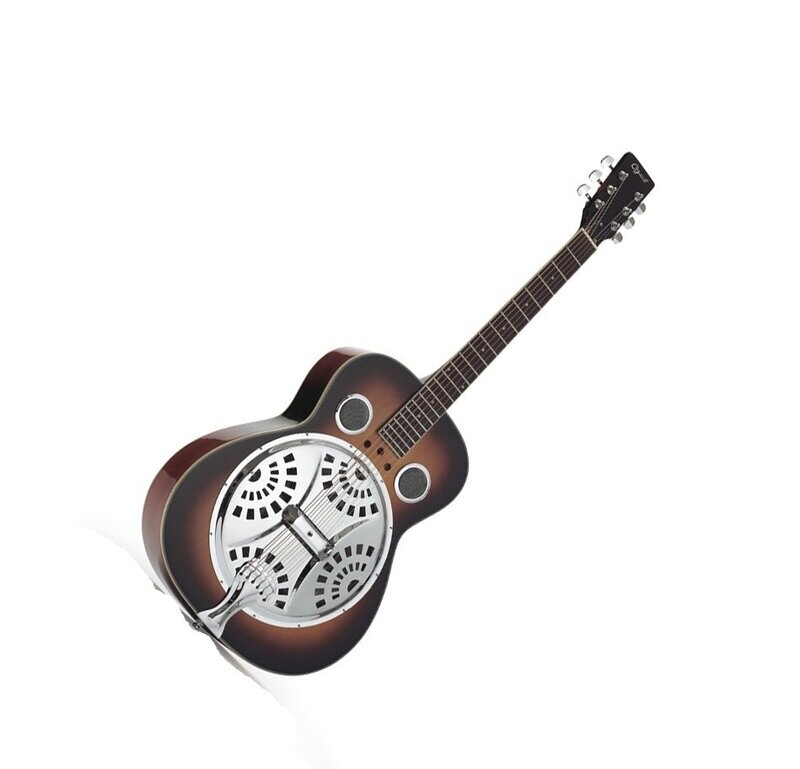 Ozark Spider Resonator Guitar Spruce top Sunburst finish Chrome plated fittings