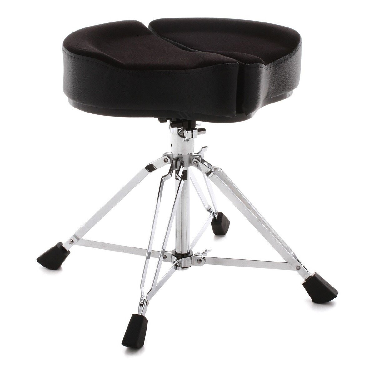 Drum Throne Spinal G Saddle Black Top 4 Leg Base 18" - 24" Height Adjustment