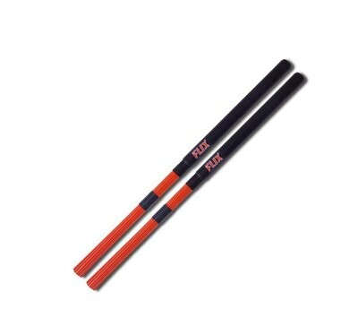 Flix Stick Brushes Rod Sticks in Orange One Pair
