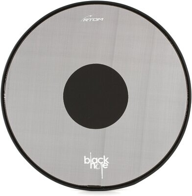 22″ Rtom Black Hole Practice Pad Snap-On Tuneable Mesh Head – Bass Drum