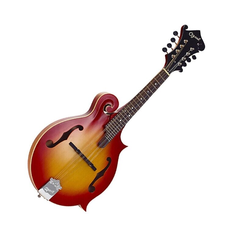 Ozark Mandolin F Model Transparent Semi Gloss Cherry Sunburst Finish