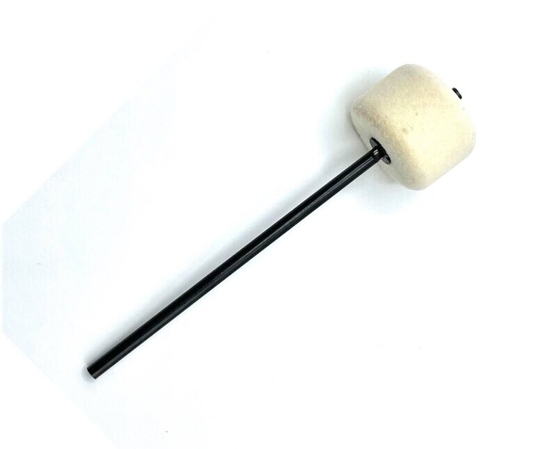 Danmar Bass Drum Pedal Beater – White Felt Black Shaft – Longer Model