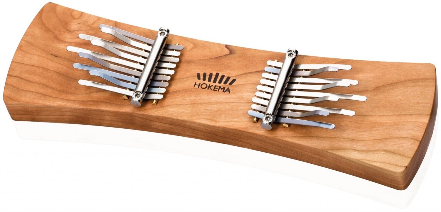 HOKEMA Twin Kalimba 30cm long and fitted with two identically-tuned sets of tines