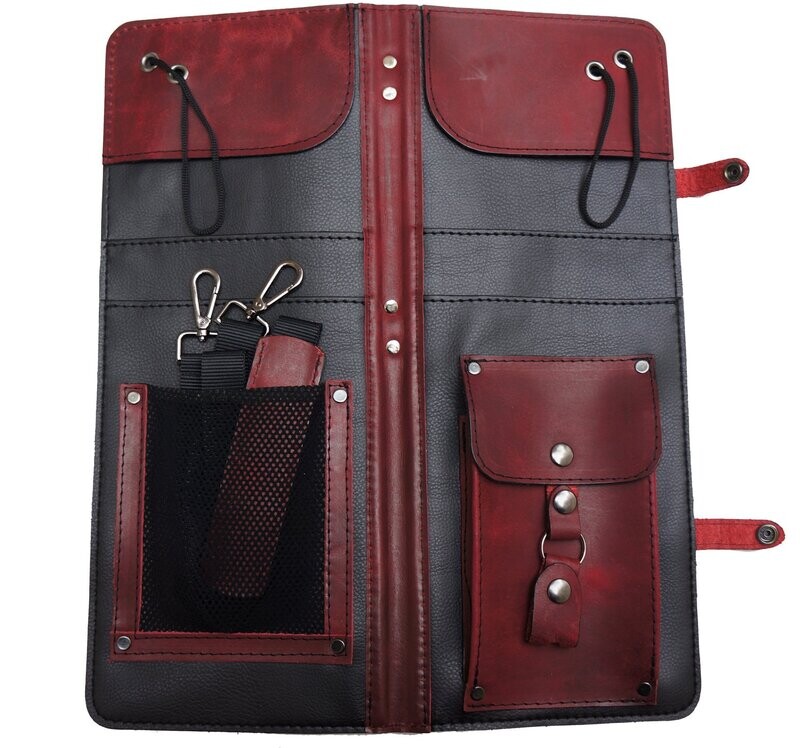 Ahead Burgundy Handmade Leather Stick Case