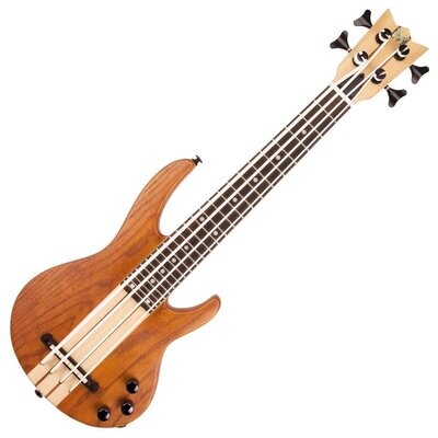 Mahalo Solid Electric Bass Ukulele in Transparent Brown finish Model 2031BBR