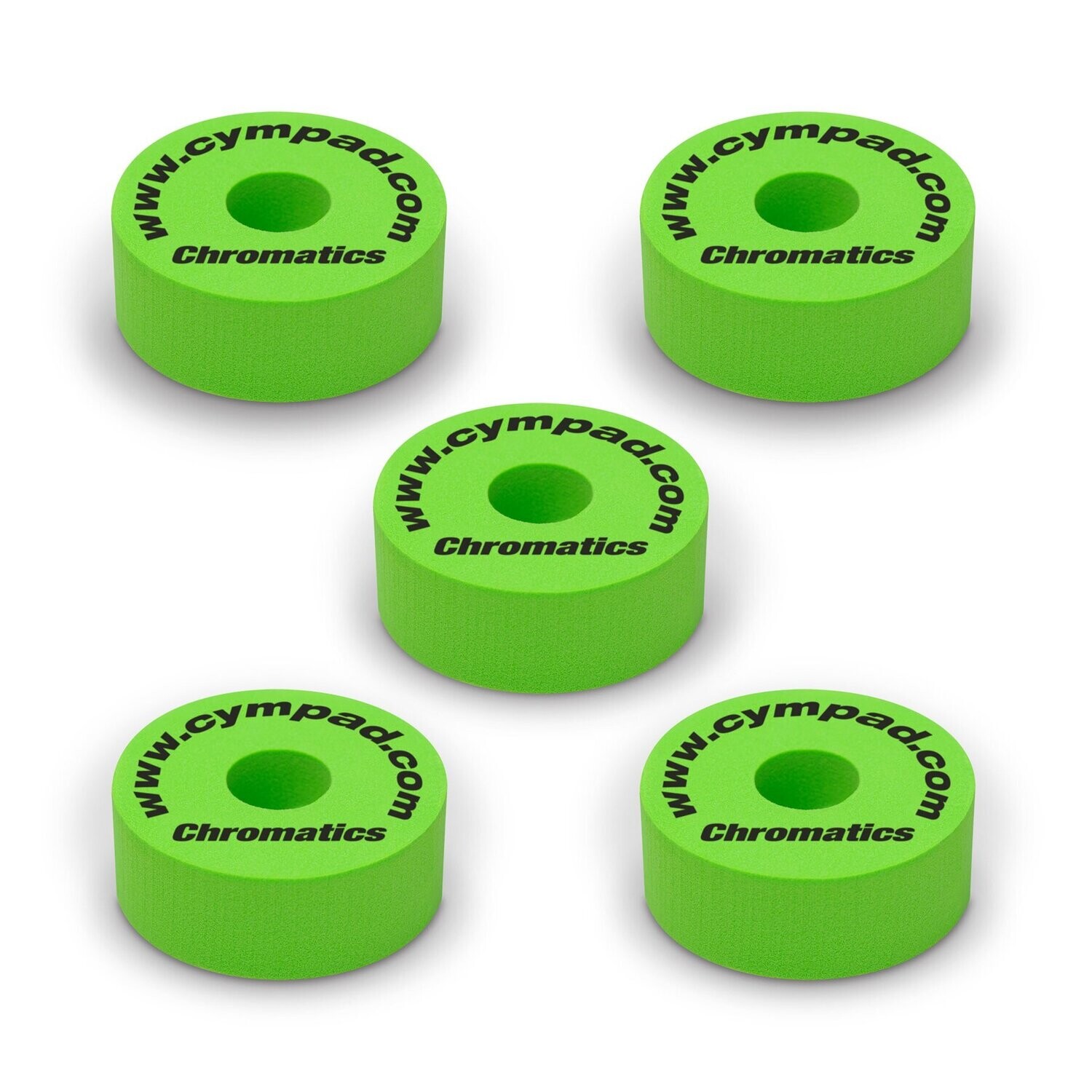 Cympad Chromatics Green 40/15mm Cymbal Pad – Set of 5