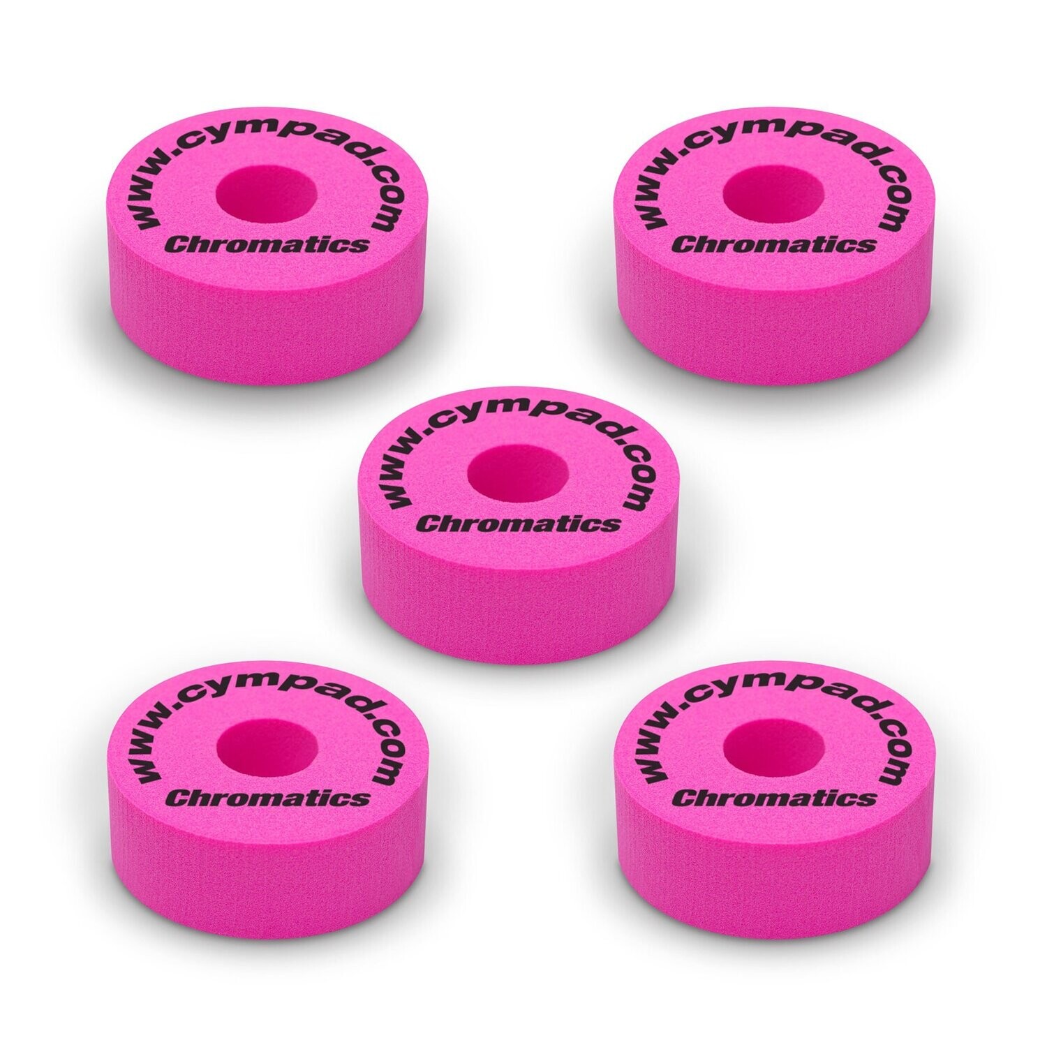 Cympad Chromatics Pink 40/15mm Cymbal Pad – Set of 5