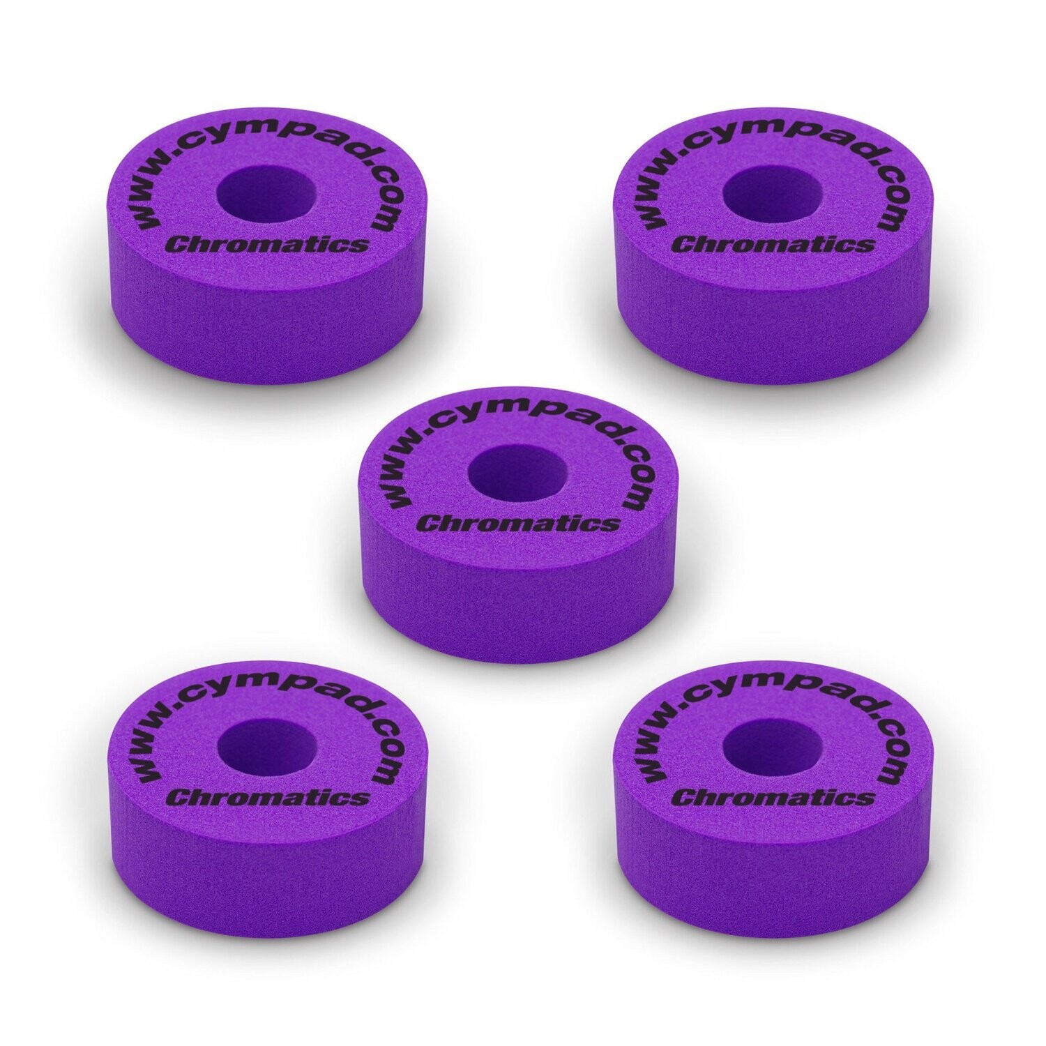 Cympad Chromatics Purple 40/15mm Cymbal Pad – Set of 5