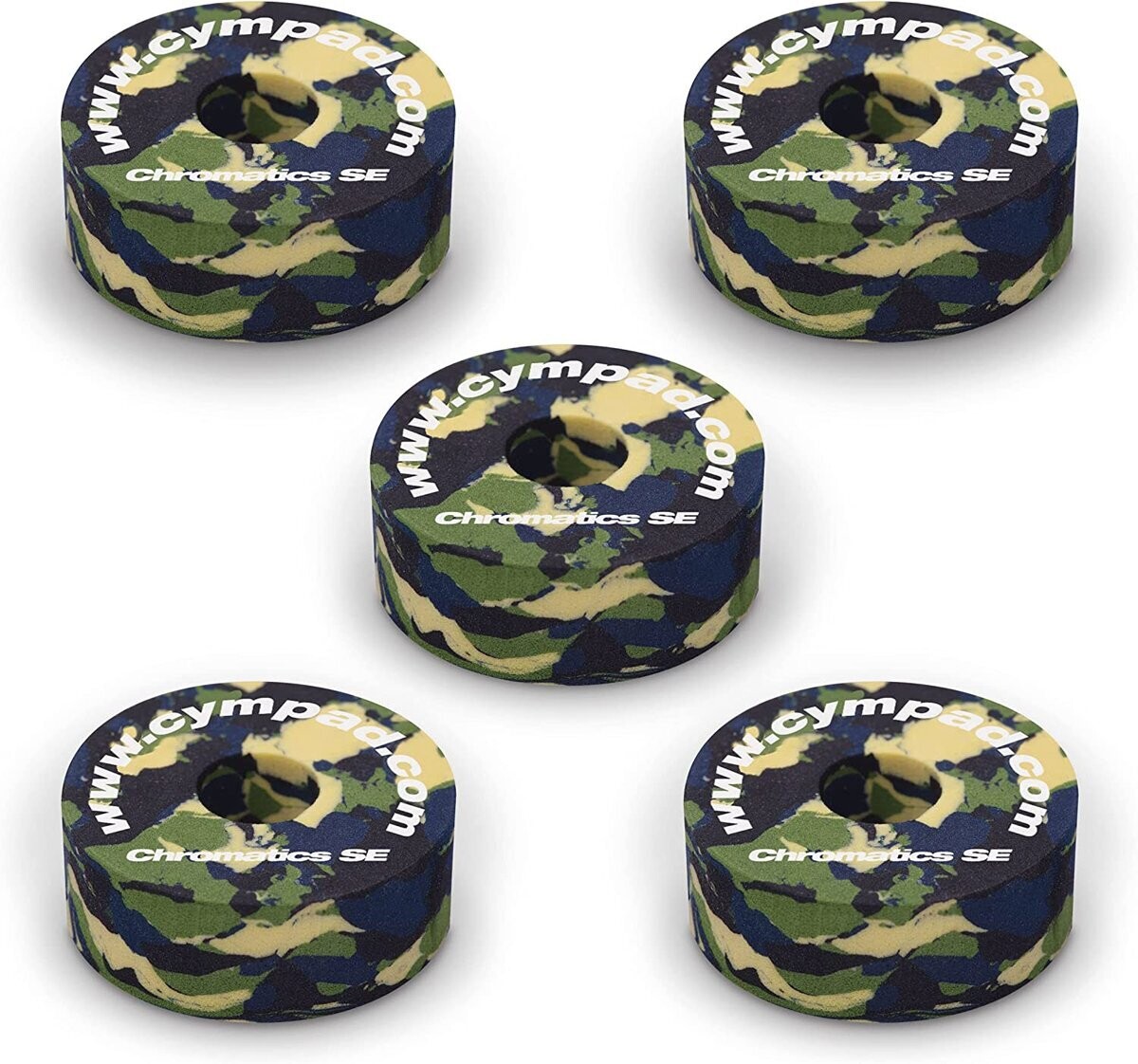 Cympad Chromatics Special Edition Camouflage 40/15mm Cymbal Pad – Set of 5