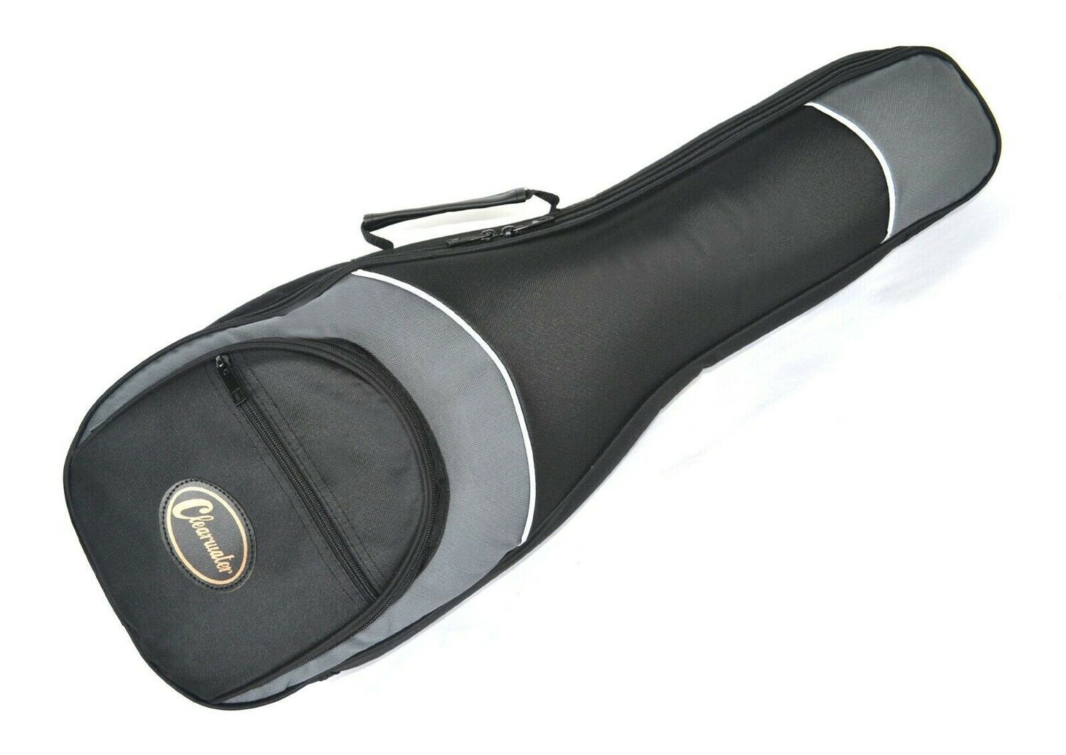 Concert Ukulele Gig Bag 25mm padding Black and Grey soft case by Clearwater