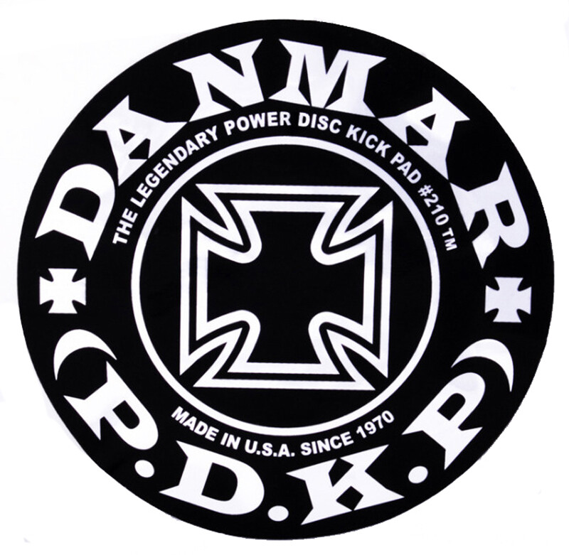 Danmar Bass Drum Impact Pad Iron Cross Design