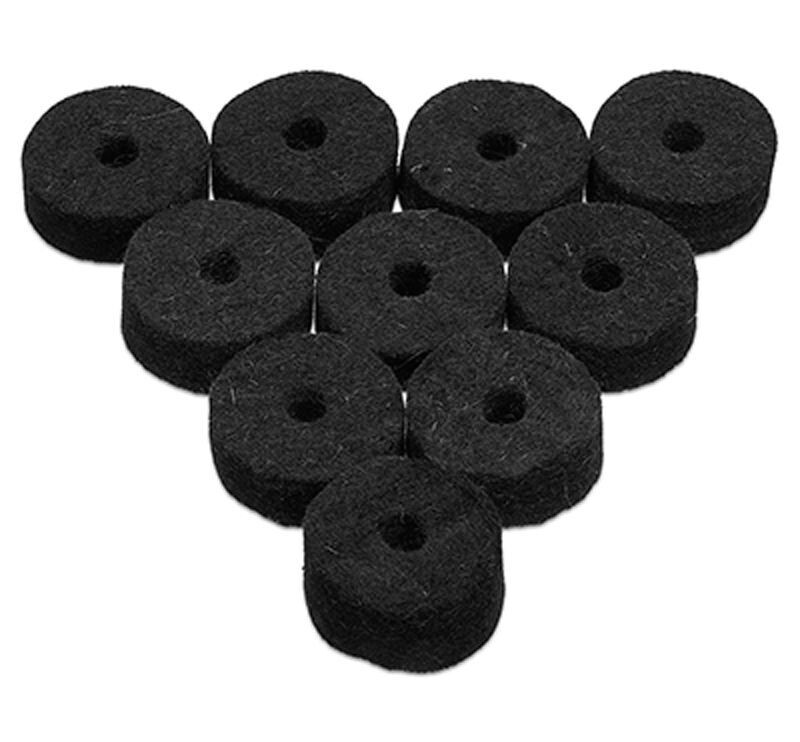 Ahead Jet Black Wool Cymbal Felts 10 Pack 1.5 X 0.5″