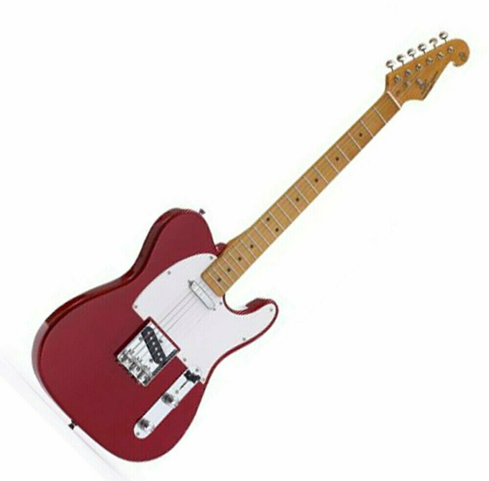 Electric Guitar TC Style in Red Maple neck and fingerboard with Gig bag by SX Electric Guitar TC Style in Red Maple neck and fingerboard with Gig bag by SX
