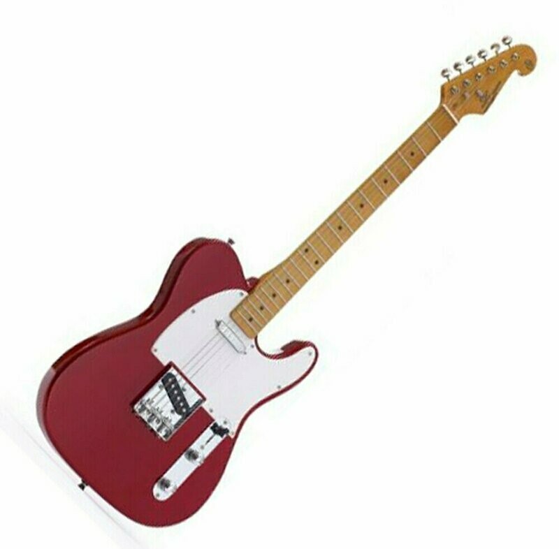 Electric Guitar TC Style in Red Maple neck and fingerboard with Gig bag by SX Electric Guitar TC Style in Red Maple neck and fingerboard with Gig bag by SX