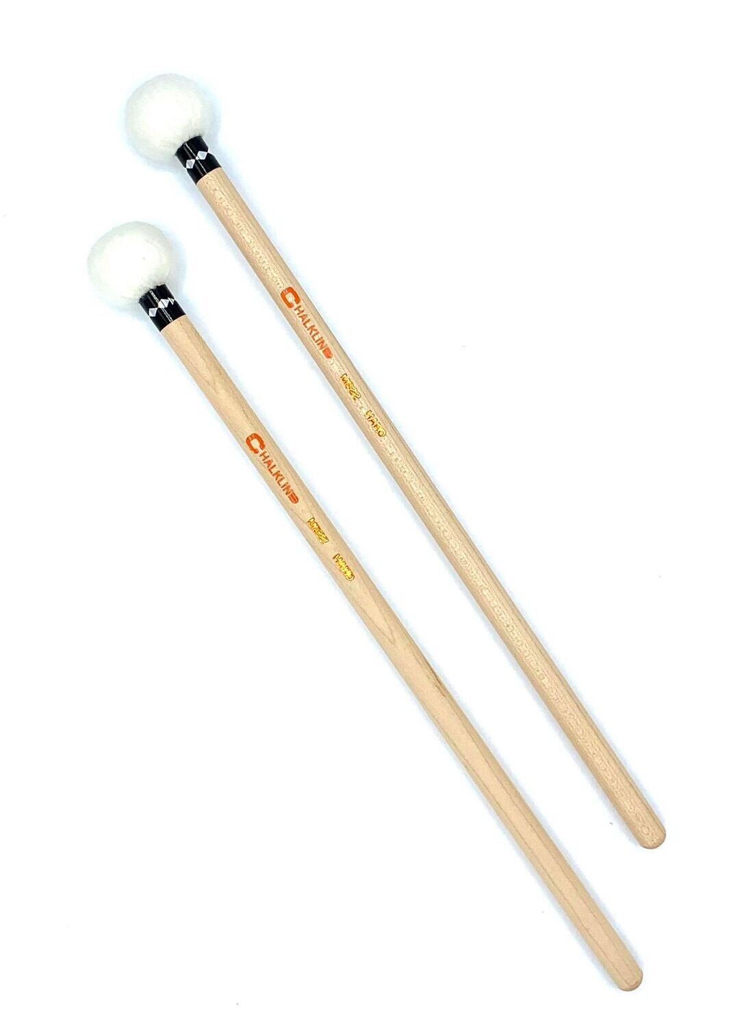 Timpani Mallets Hard Sewn Felt Maple handles One pair MS22 by Chalklin