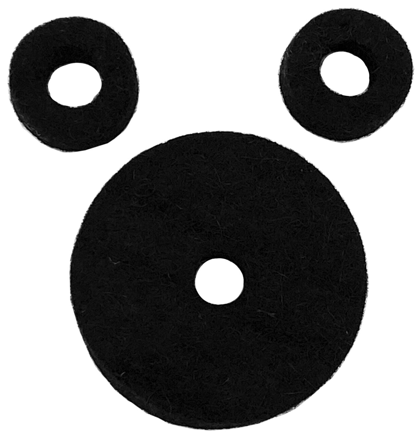 Ahead Black Wool Cymbal Felts Hi-Hat Pack 1x SEAT 2x CLUTCH FELTS Ahead Black Wool Cymbal Felts Hi-Hat Pack 1x SEAT 2x CLUTCH FELTS