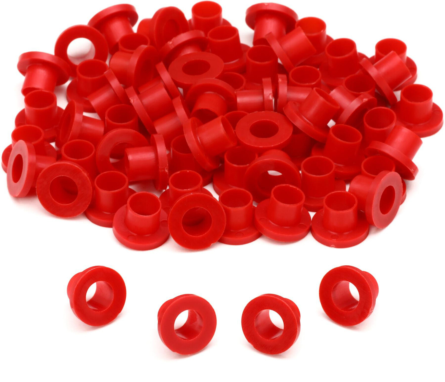 Danmar 100 Pack Nylon Tension Rod Washers – Red