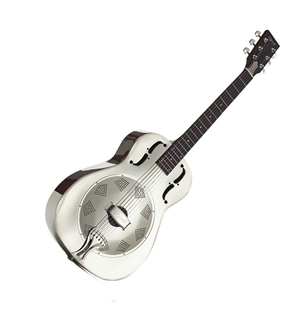 Resonator Guitar Solid Steel Nickel plated body Biscuit Type Cone 3515N by Ozark