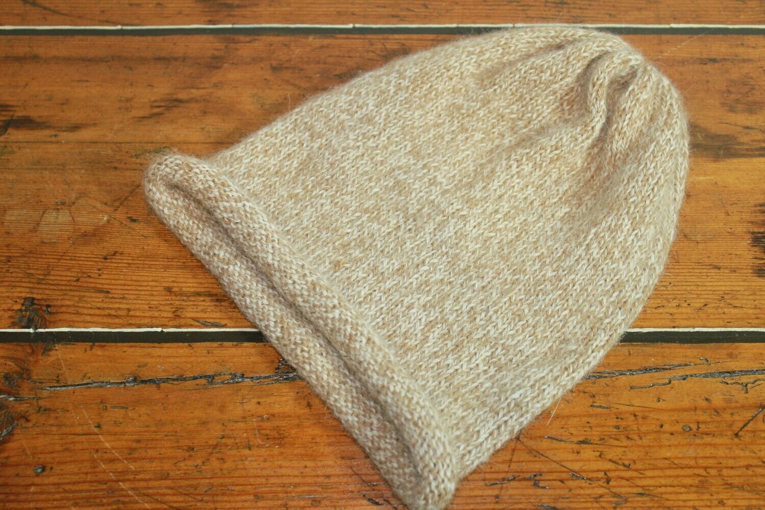 Rollrandmütze "Waris" - beige-weiß meliert