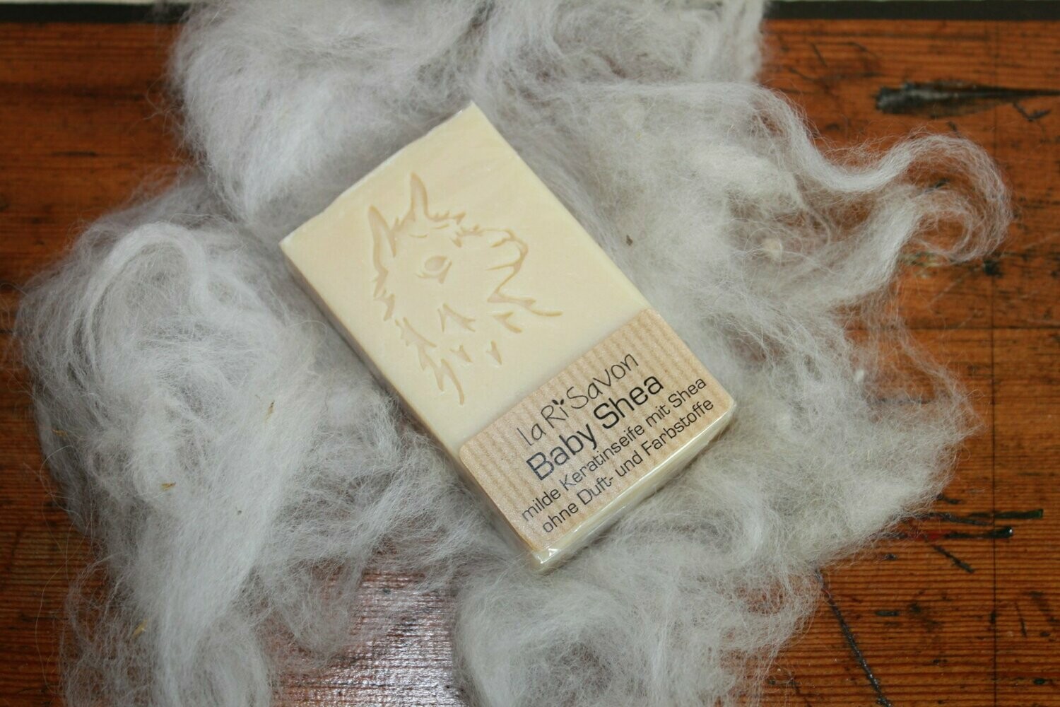 Alpakaseife mit Keratin "Baby Shea" - OHNE Duft- und Farbstoffe