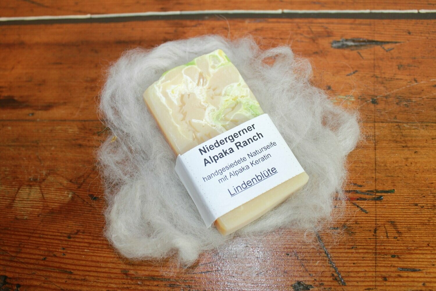 Alpakaseife mit Keratin "Lindenblüte"
