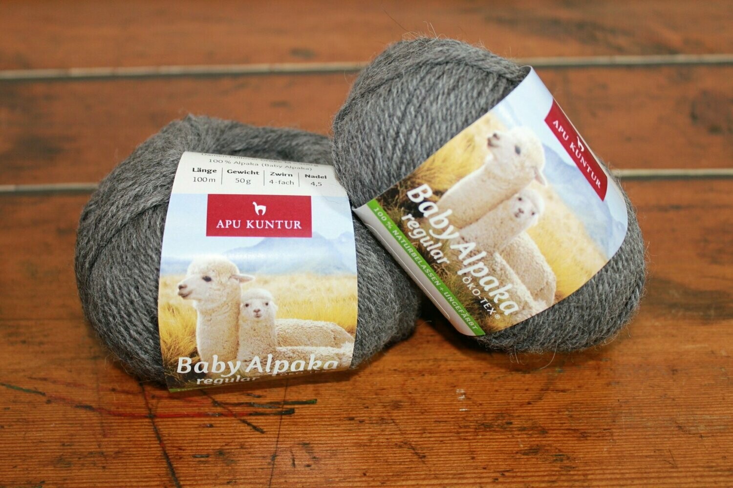 Alpakawolle 50g - dunkelgrau - 100 % naturbelassen