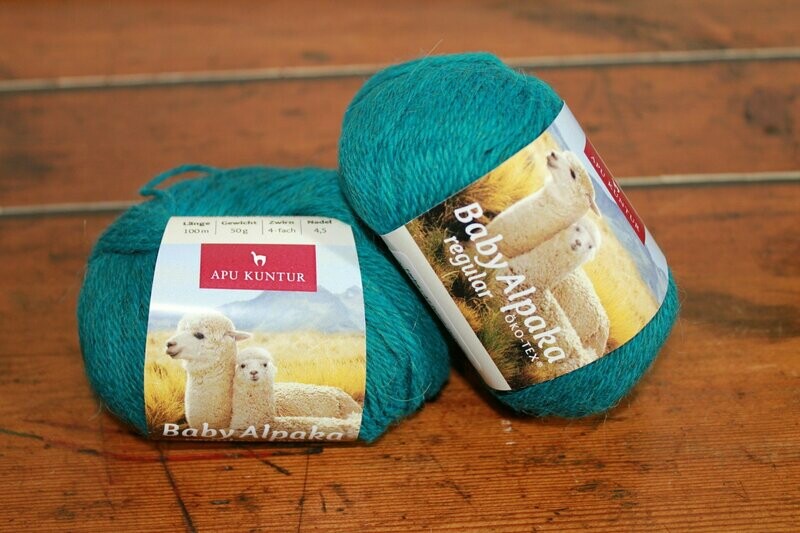 Alpakawolle 50g - Petrol-Melange Alpakawolle 50g - Petrol-Melange