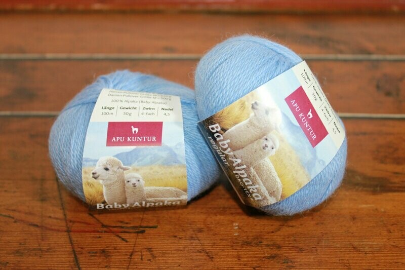 Alpakawolle 50g - Hellblau Alpakawolle 50g - Hellblau