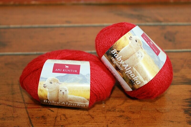 Alpakawolle 50g - Rot Alpakawolle 50g - Rot
