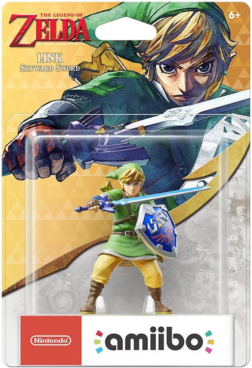 amiibo - Adult Link (SkSw Ver.) - The Legend of Zelda Series (Olive Base), European Backing [Retail Pack]
