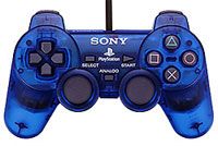 Controller for PlayStation 2 - Official Dualshock 2 (SCPH-10010 A, 2005-2010) - Ocean Blue (Sony mfg. Alps Alpine / OLD ITEM ID) (used)