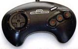 Controller for Genesis - Official 3 Button MK-1650 - Black (SEGA / Retail Pack) (used)