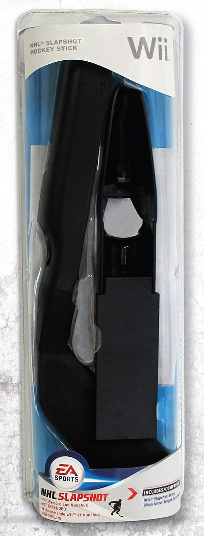 Accessory for Wii Remote - Miniature Hockey Stick - EA Sports NHL Slapshot Black (Sakar Vivitar) [Accessory Only] (used)